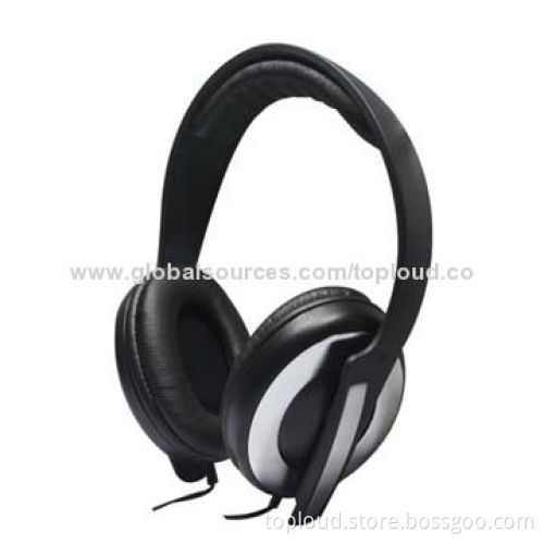 PC wired headphone, multiple media headphones with 3.5mm stereo plug and mic